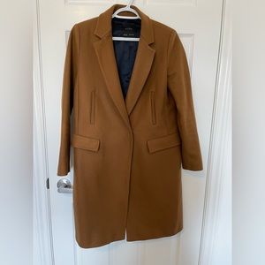Zara caramel long coat - xs